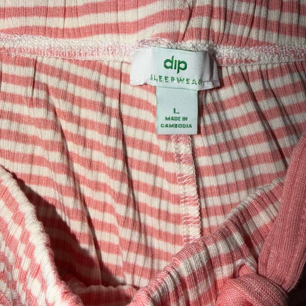Pink and White Striped Sleep Shorts - Picture 5 of 5